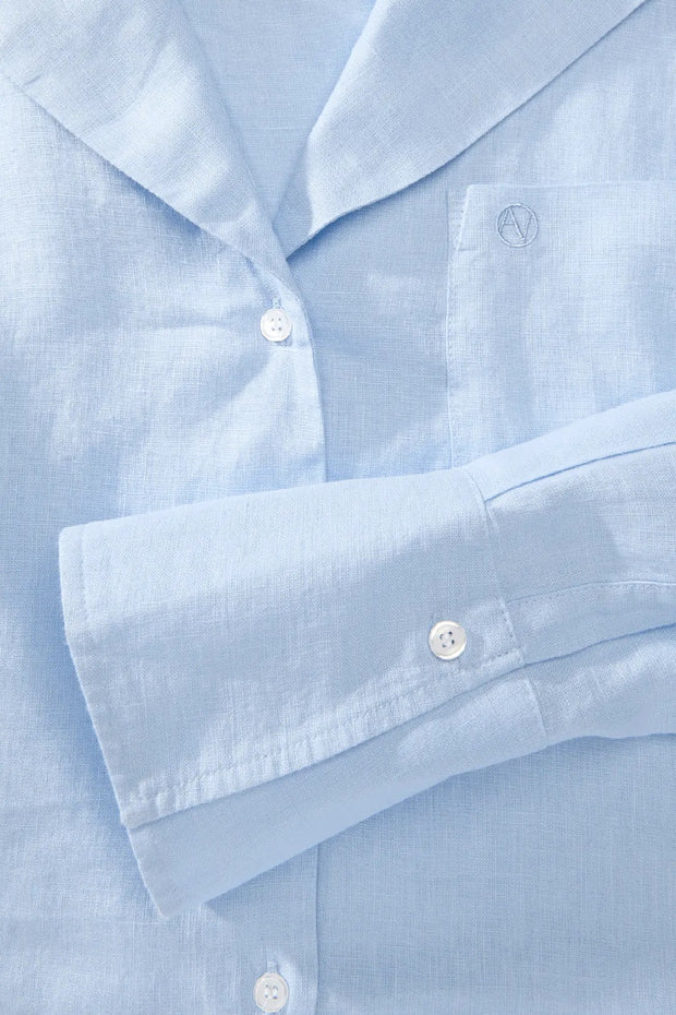 LINEN SAILOR SHIRT LIGHT BLUE