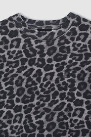 MILES SWEATSHIRT - GREY LEOPARD