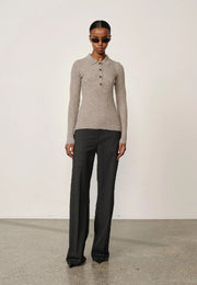 Cadee Knit Blouse - Light Taube