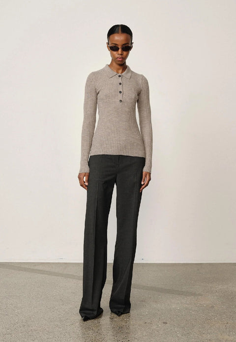 Cadee Knit Blouse - Light Taube