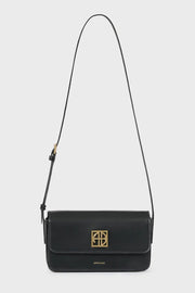 Elly Crossbody Bag in High Shine Black