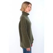 FAM Patch Short Sweater Winter Moss