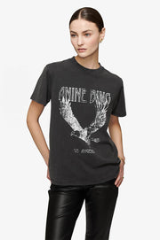 ANINE BING LILI TEE EAGLE - WASHED BLACK