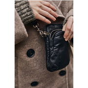 Mobile bag in soft vintage look leather / 14262 - Black (Nero)