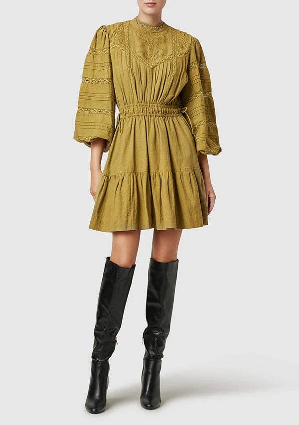 Loom Mini Dress Olive