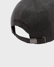JEREMY BASEBALL CAP AB - DARK HEATHER GREY WOOL