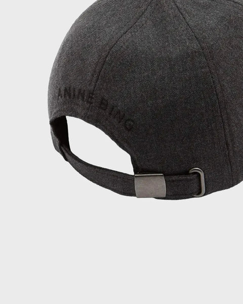 JEREMY BASEBALL CAP AB - DARK HEATHER GREY WOOL