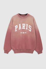 ANINE BING JACI SWEATSHIRT UNIVERSITY PARIS - WASHED FADED TERRACOTTA