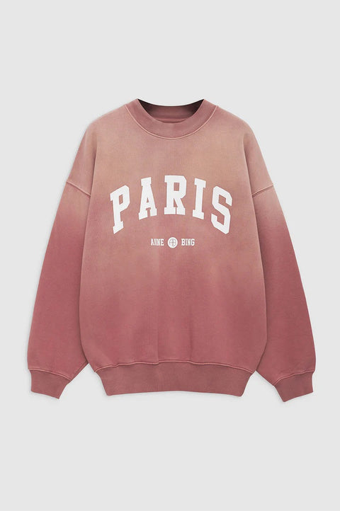 ANINE BING JACI SWEATSHIRT UNIVERSITY PARIS - WASHED FADED TERRACOTTA