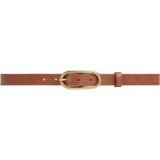 Timeless narrow belt in delicious leather quality / 16086 - Cognac