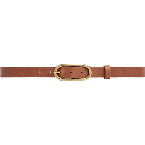 Timeless narrow belt in delicious leather quality / 16086 - Cognac