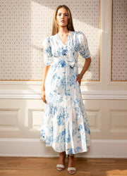 Sylvie Dress Blue Bloom