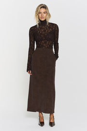 Mariana Lace Top Mocha Brown