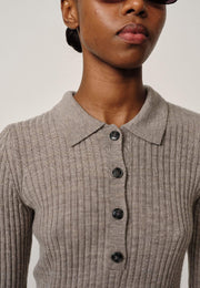 Cadee Knit Blouse - Light Taube