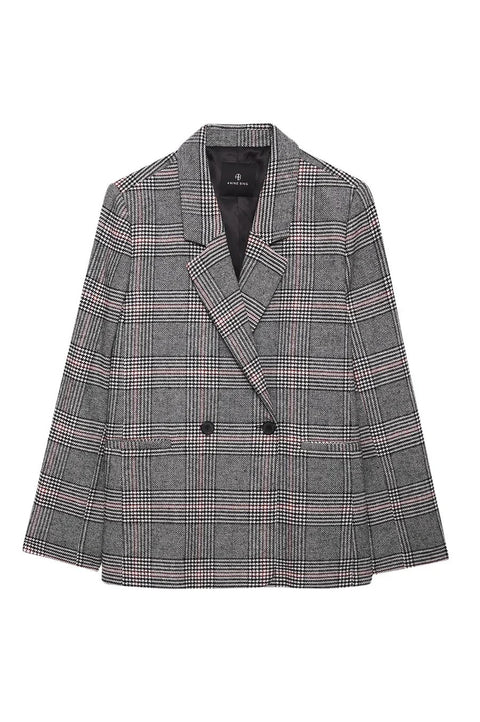 MADELEINE BLAZER SORT/HVIT