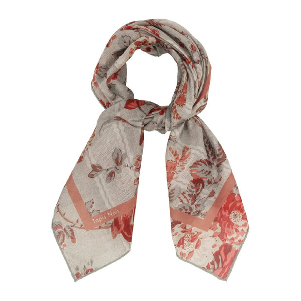 Light Grey Bloom Scarf