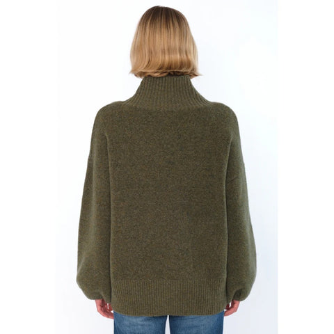 FAM Patch Short Sweater Winter Moss