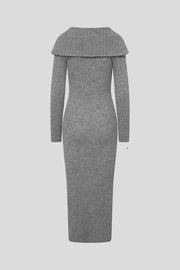 Amaya Knitted Dress -  Grey Mélange