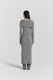 Amaya Knitted Dress -  Grey Mélange