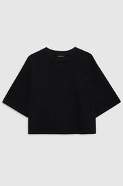MYERS CROPPED TEE - FADED BLACK FRENCH TERRY