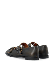 CASDIANA BUCKLE BALLERINA - Distressed Brown