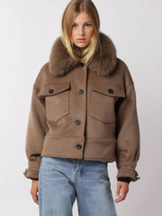 CHARLIE JACKET - WOOL - BROWN
