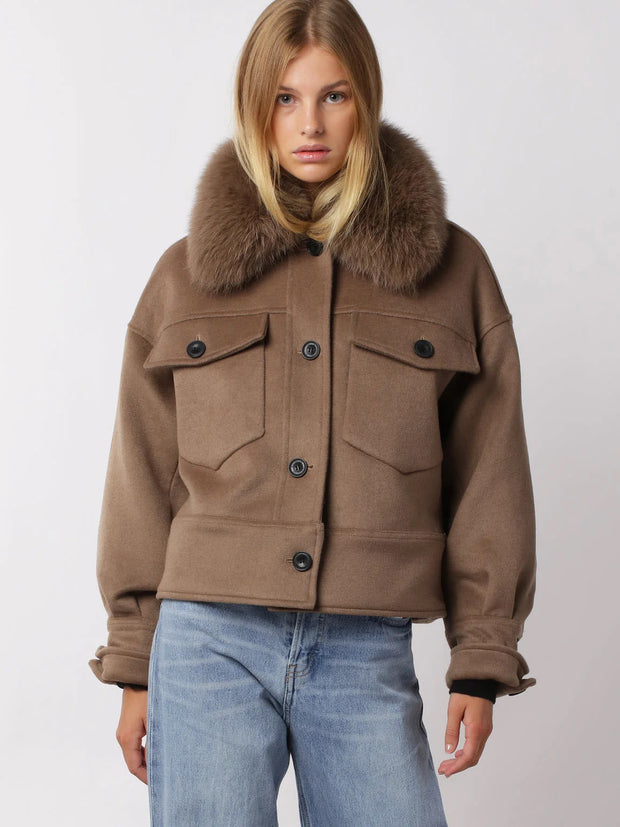 CHARLIE JACKET - WOOL - BROWN