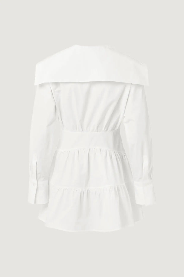 POPLIN SAILOR DRESS WHITE