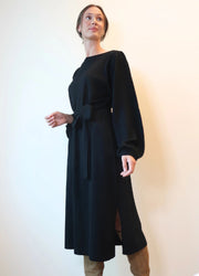 Helene Midi Merino Dress Black