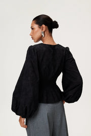 Palena Blouse Black Embroidery