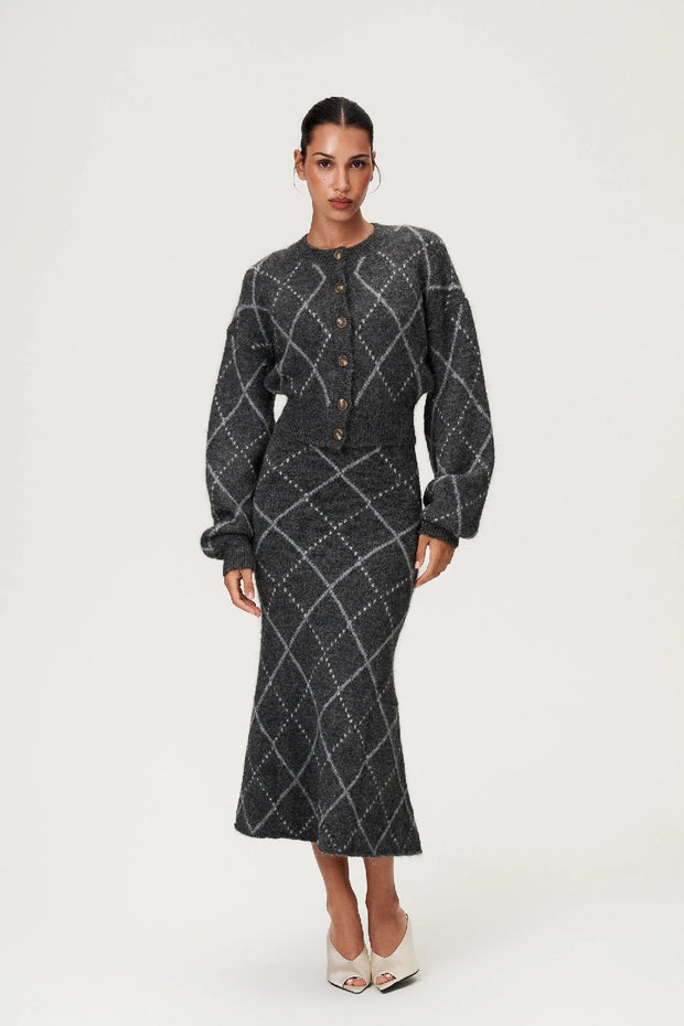 Merano Cardigan Dark Grey