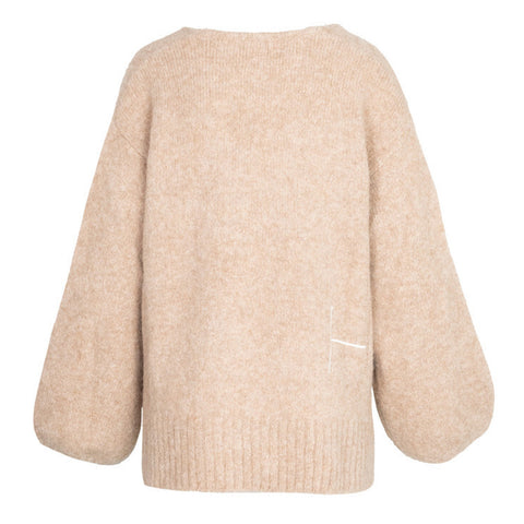 SOFIE V-neck Sweater Beige