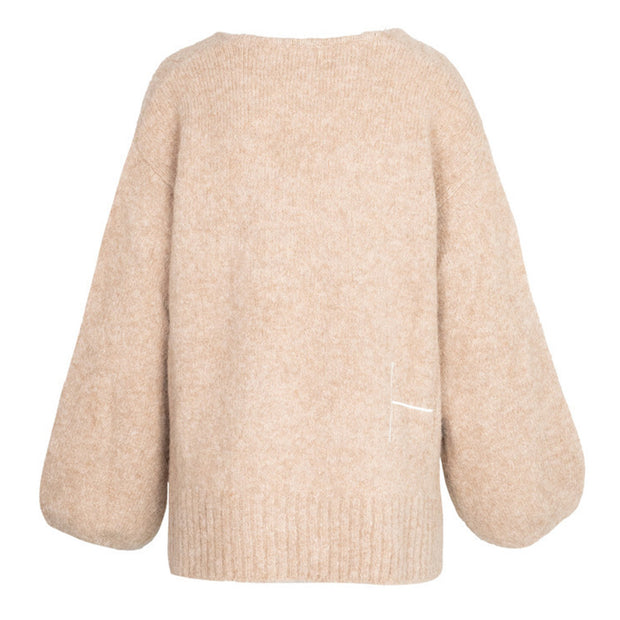 SOFIE V-neck Sweater Beige
