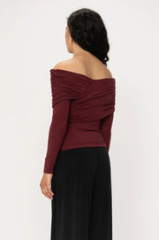 Boxus topp Burgundy