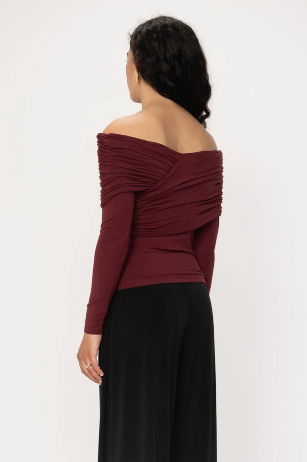 Boxus topp Burgundy