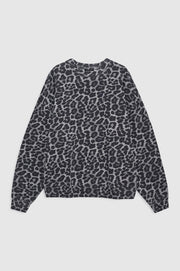 MILES SWEATSHIRT - GREY LEOPARD