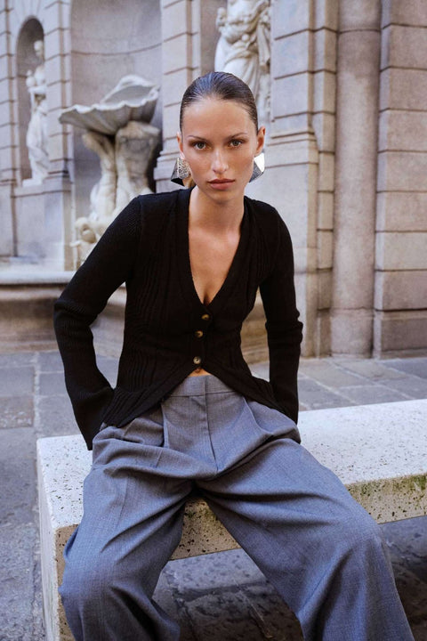 Lugo Cardigan Black