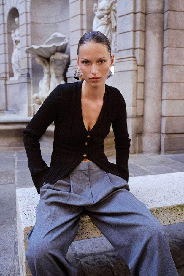 Lugo Cardigan Black