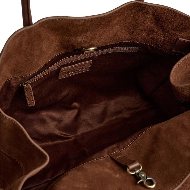 Suede shopper / 16640 - Cognac