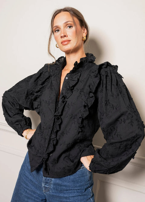 Maya Blouse Matte Black