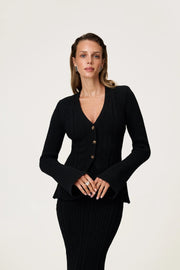 Lugo Cardigan Black