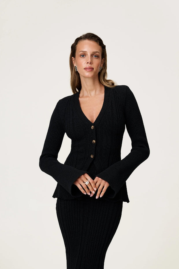 Lugo Cardigan Black