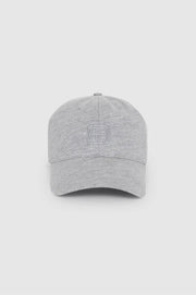 ONE JEREMY BASEBALL CAP FRAMED MONOGRAM - HEATHER GREY