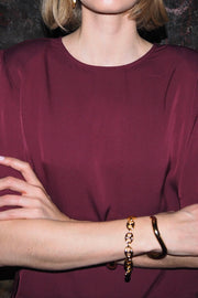Leonie Satin Tee Burgundy