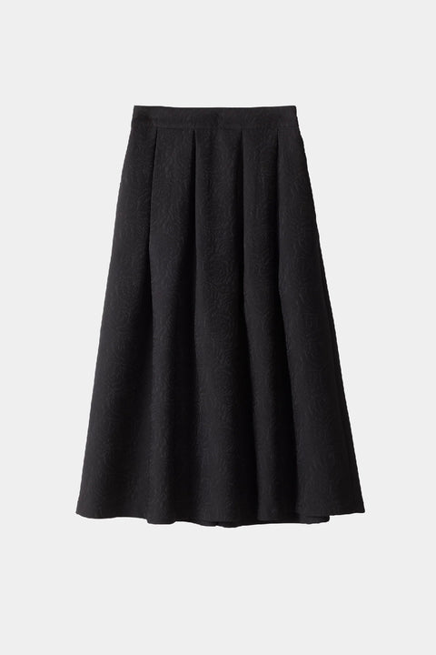 JOELLA JACQUARD SKIRT - BLACK