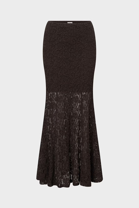 Akasha Lace Skirt Mocha Brown