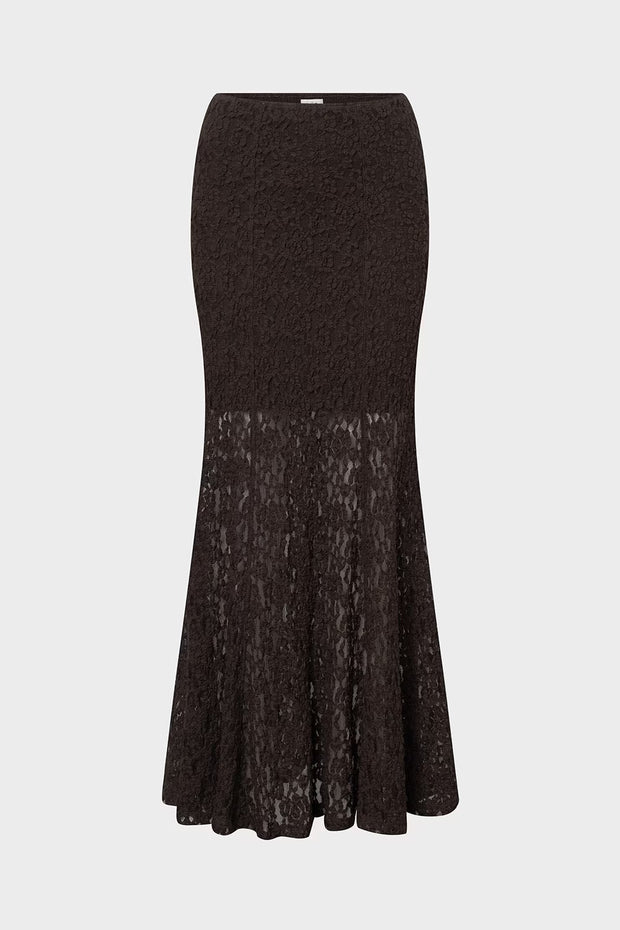 Akasha Lace Skirt Mocha Brown