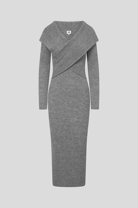 Amaya Knitted Dress -  Grey Mélange