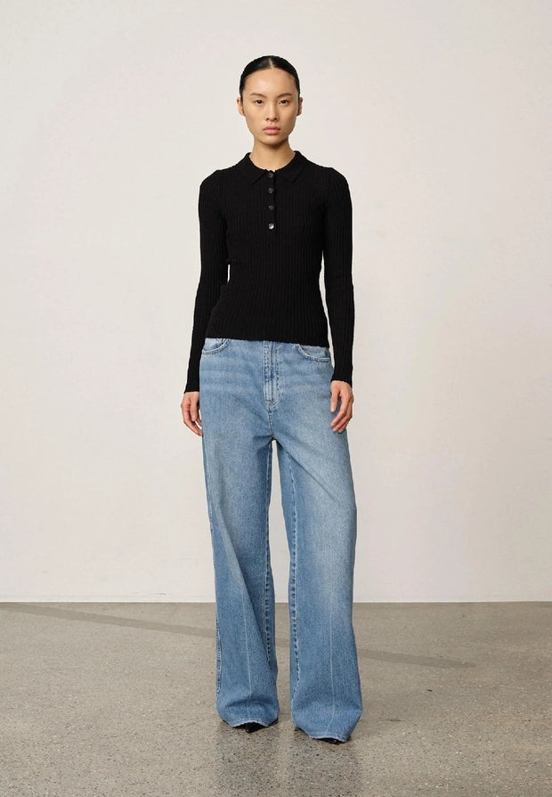 Cadee Knit Blouse - Black