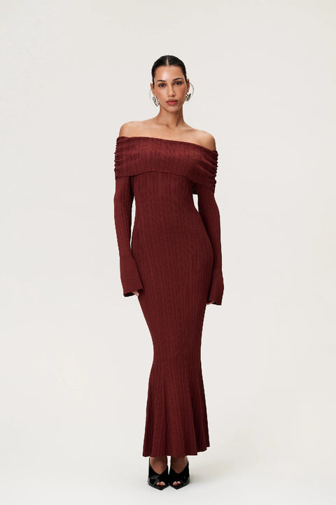 Izano Dress Burgundy